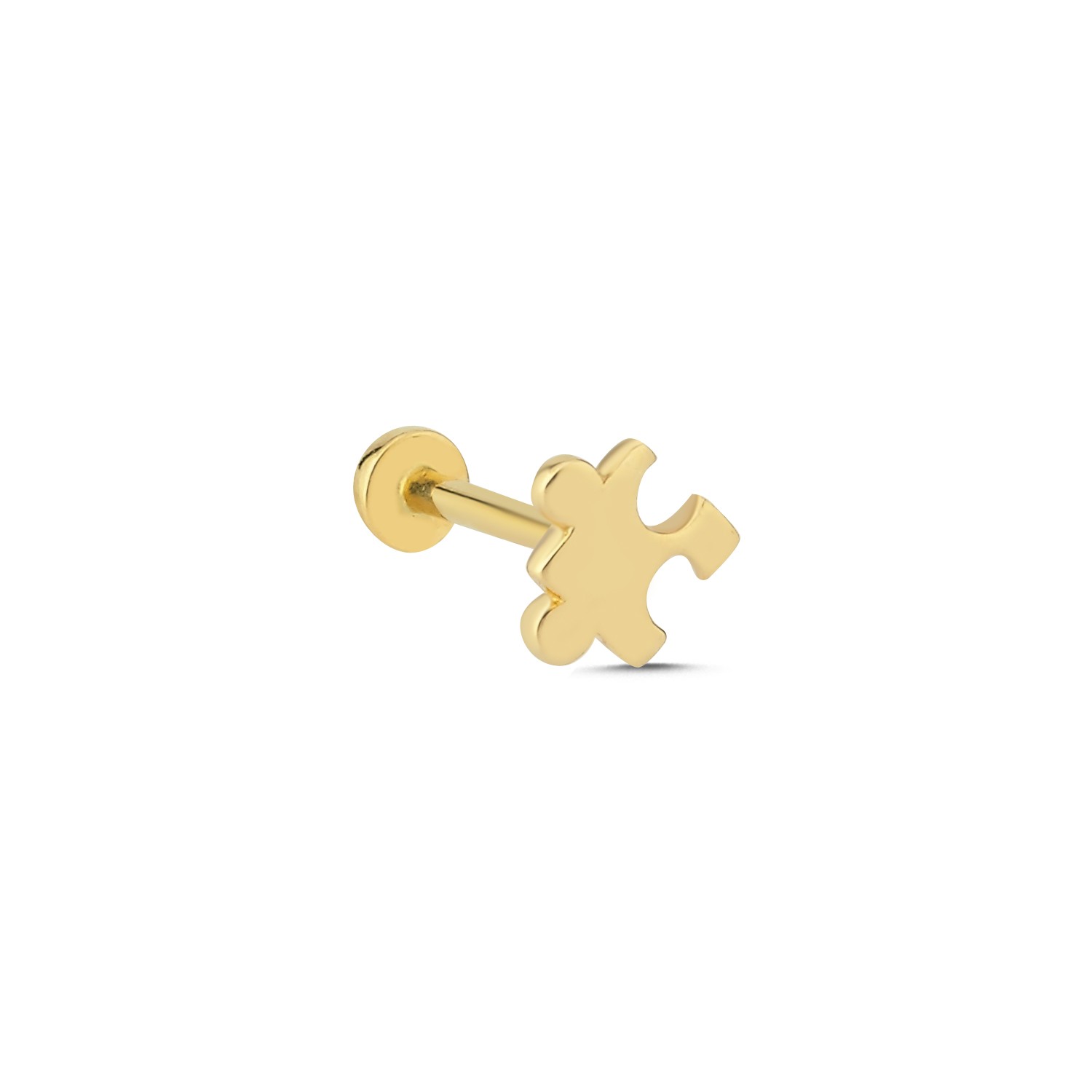 14 Carat Gold Design Puzzle Piercing