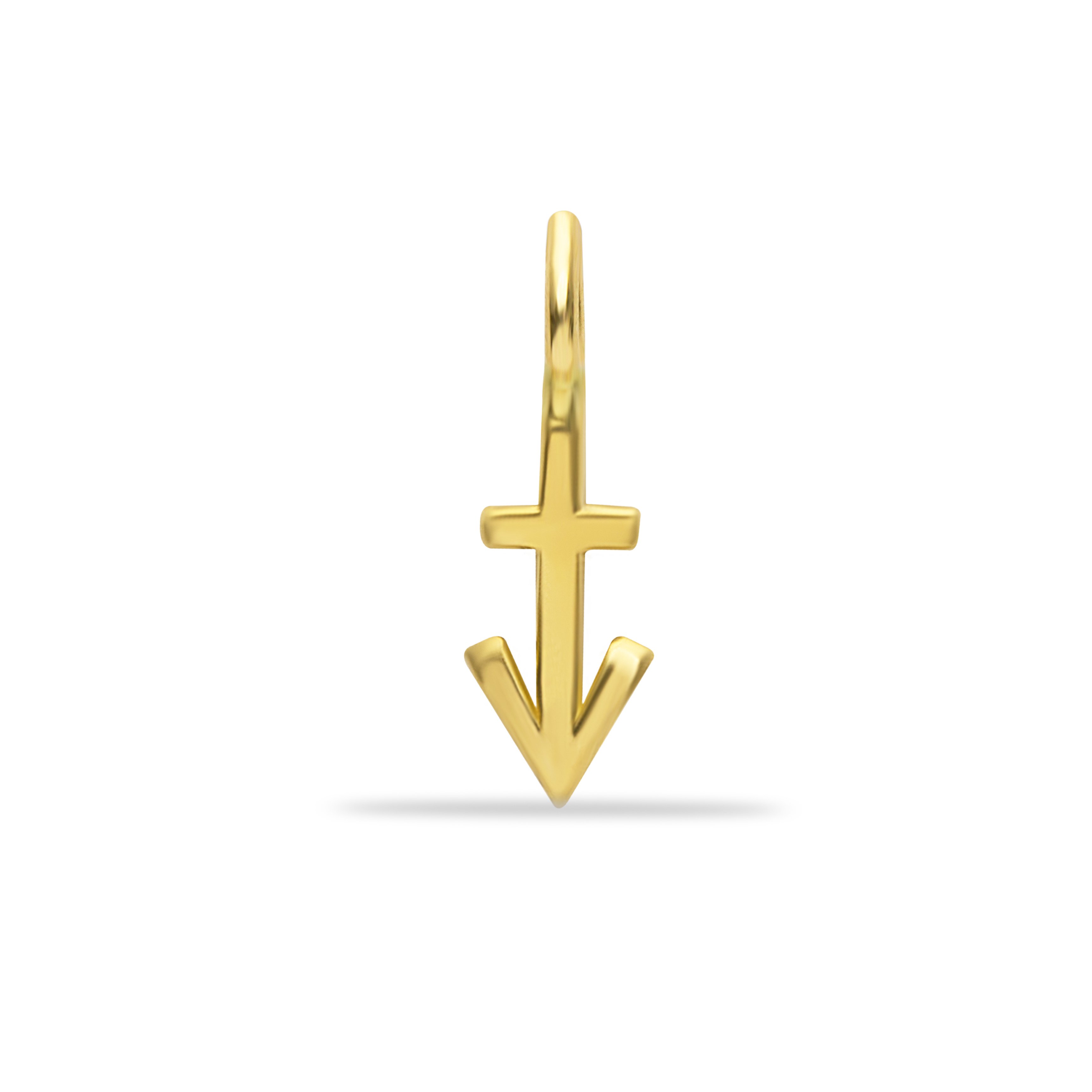 14 Carat Gold Anchor Figure Pendant