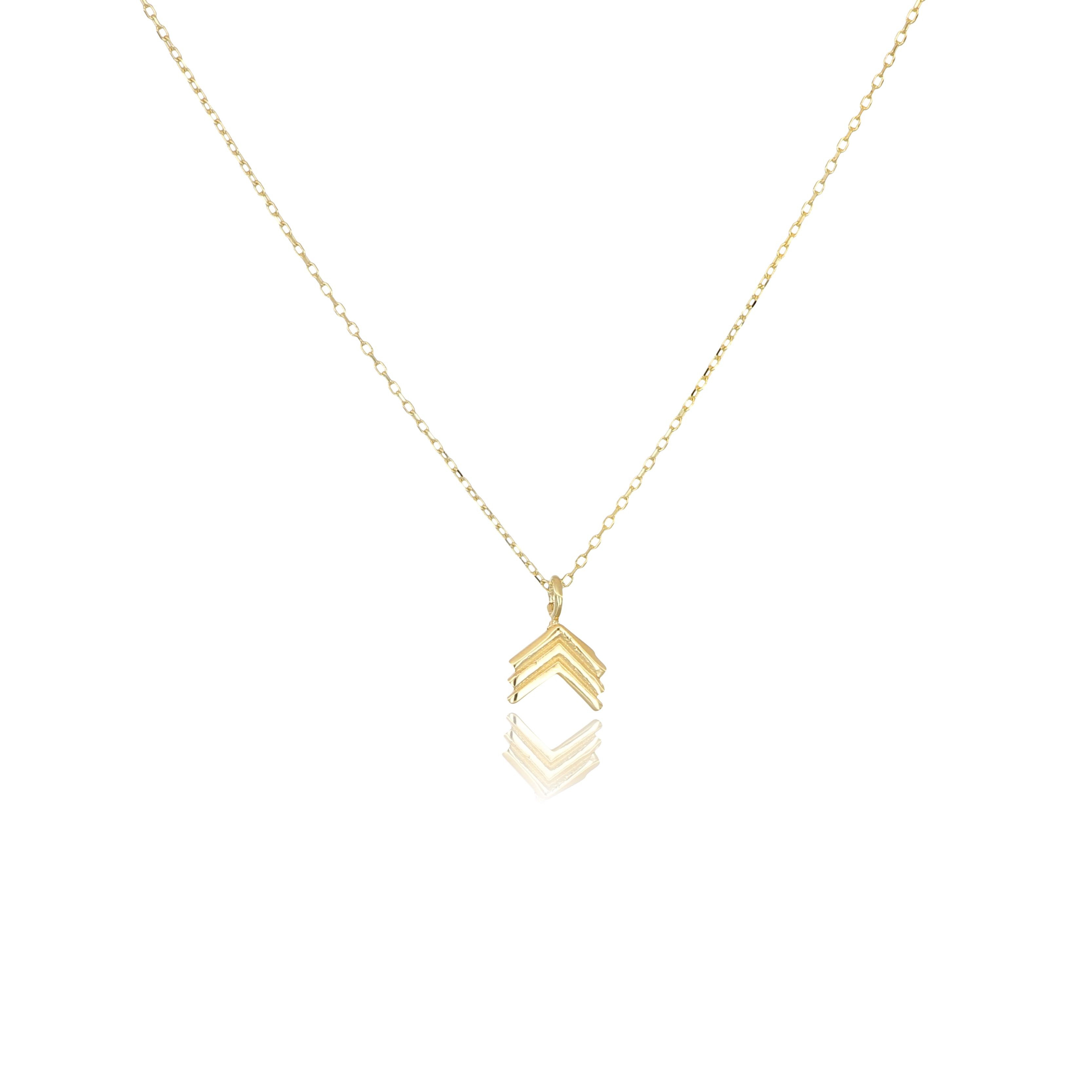 14 Carat Gold Arrow Pendant