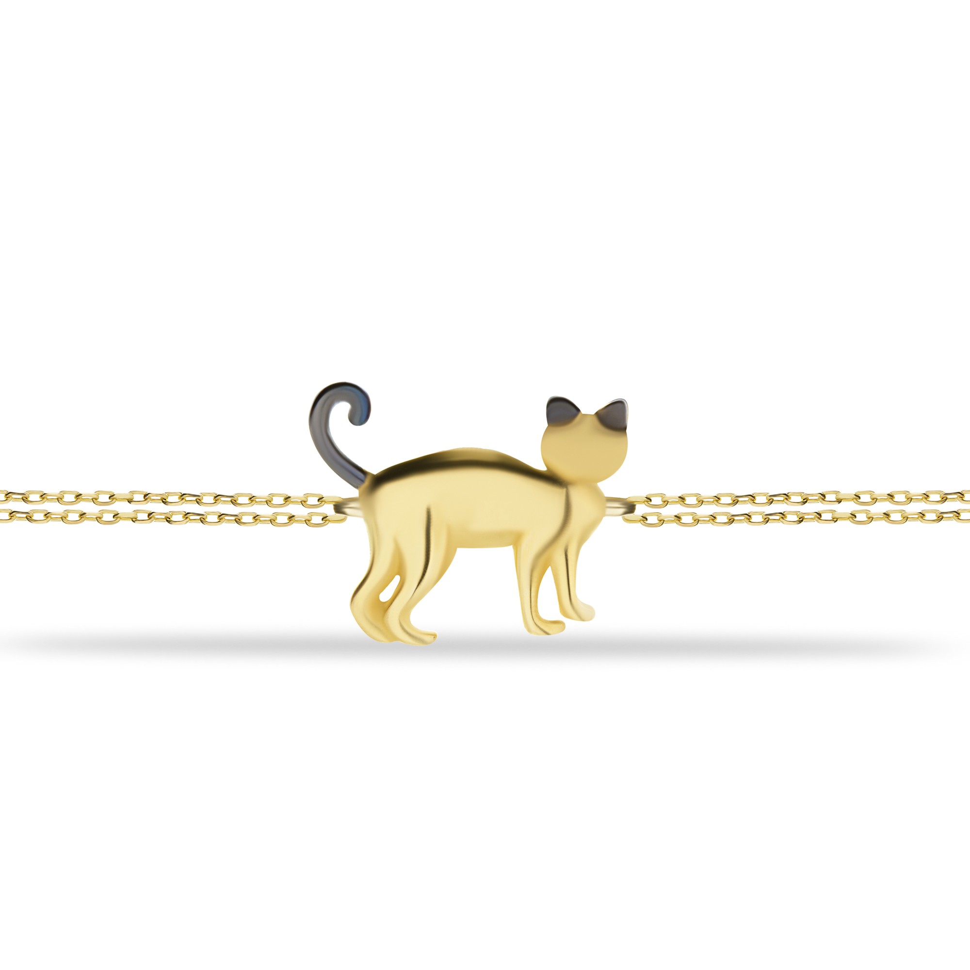 14 Carat Gold Cat Bracelet