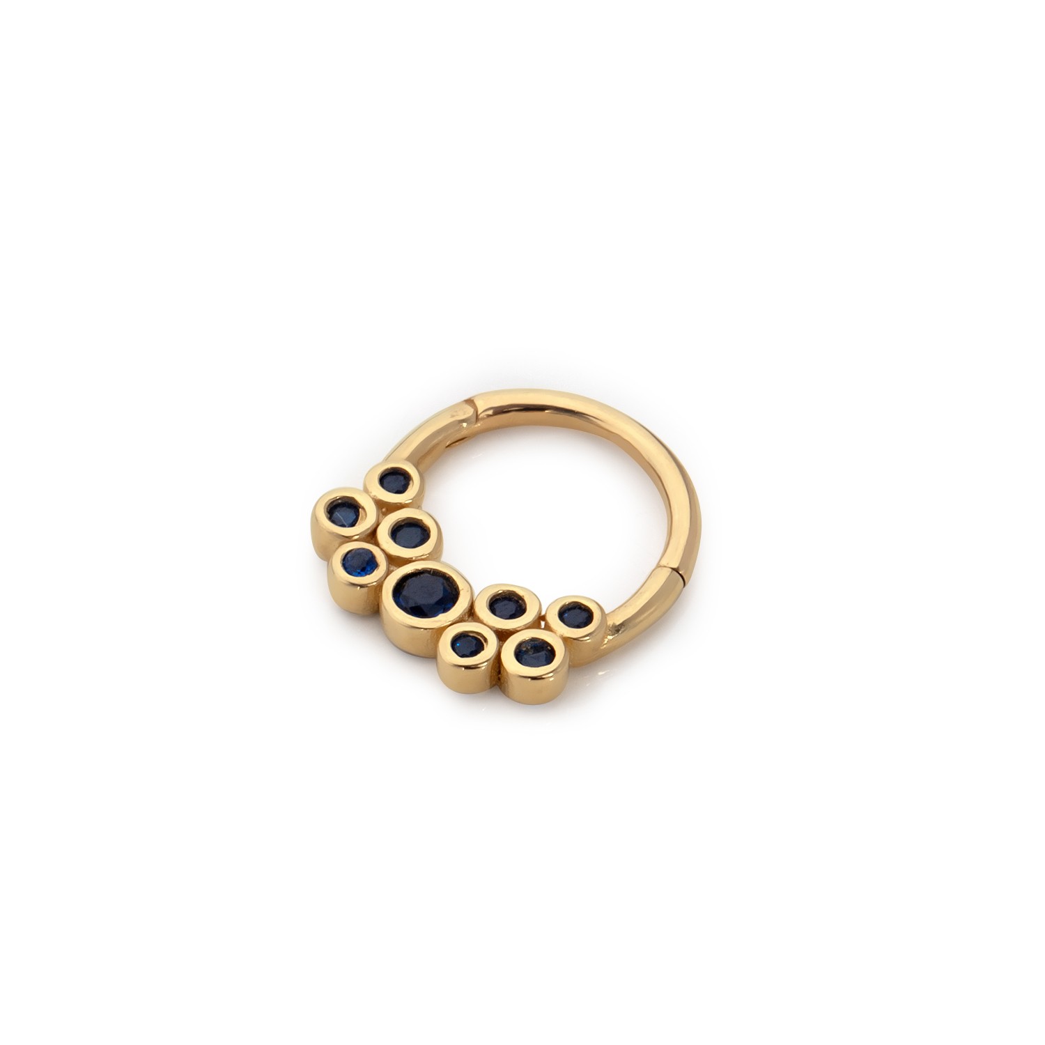 14 Carat Gold Sapphire Stone Bubble Helix Piercing