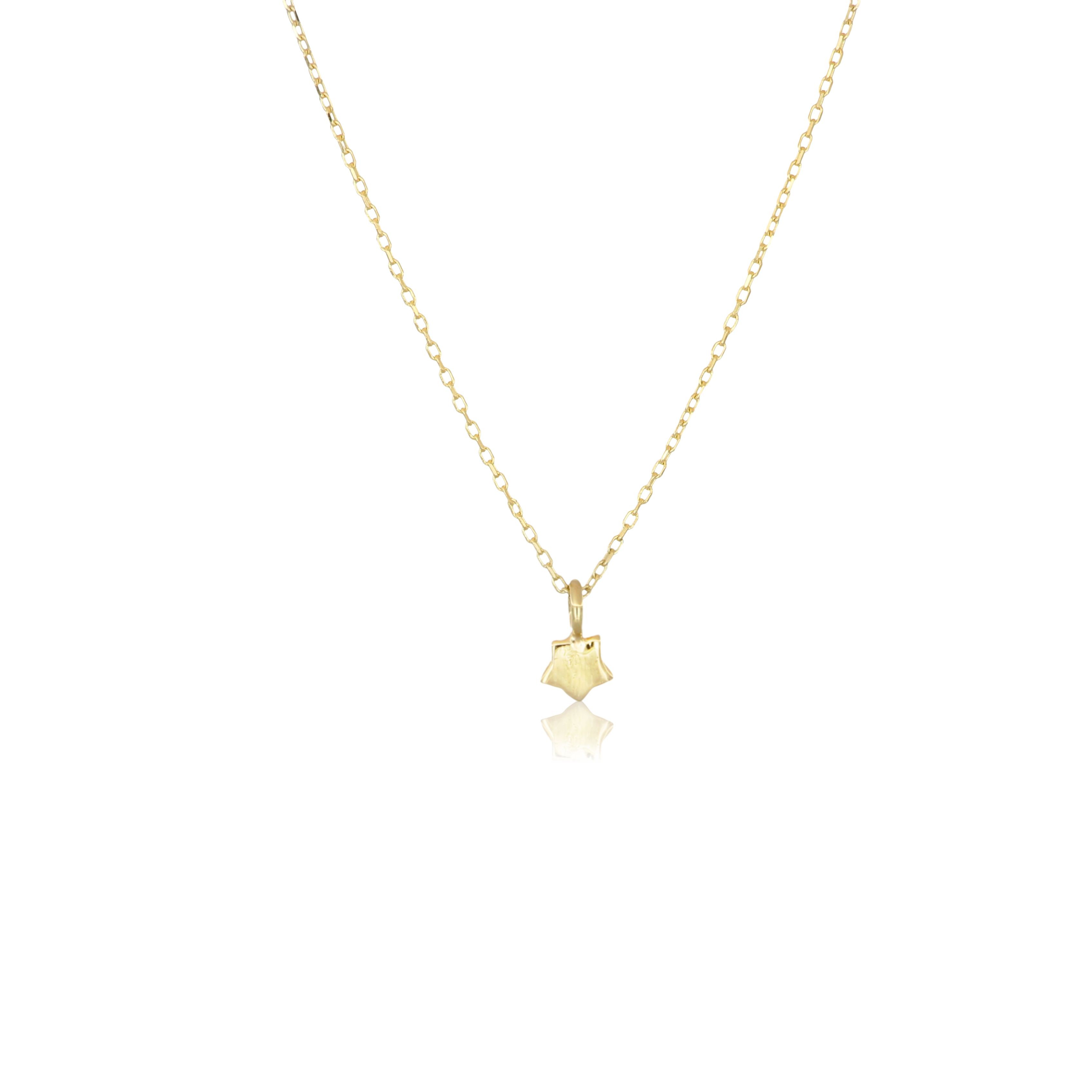 14 Carat Gold Minimal Star Pendant