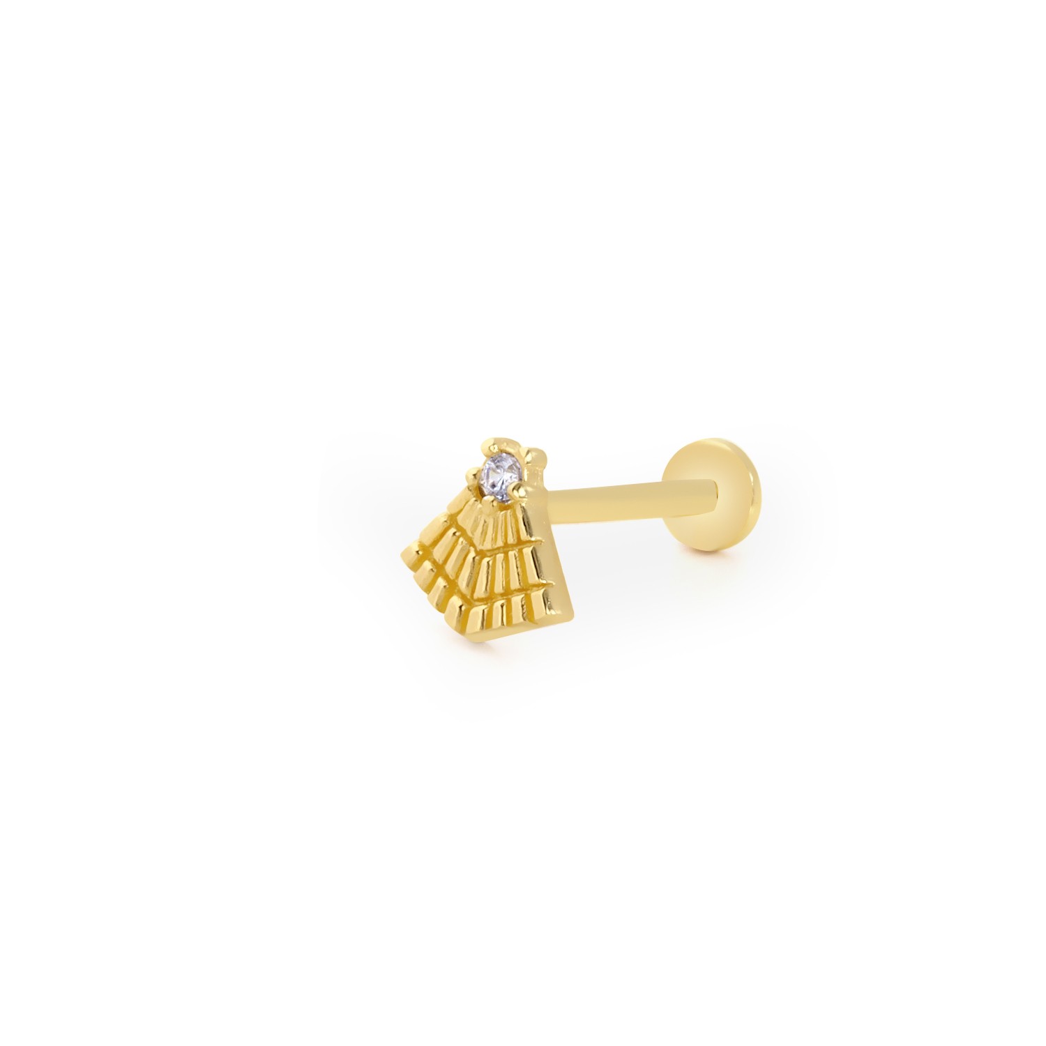 14 Carat Gold Fan Design Piercing