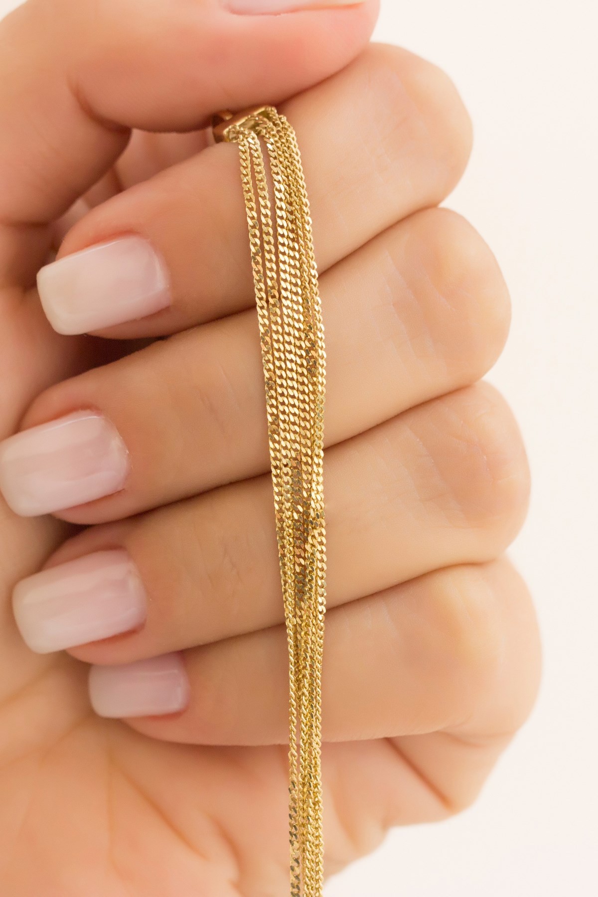 Minaliva 14 Carat Yellow Gold Chain Bracelet