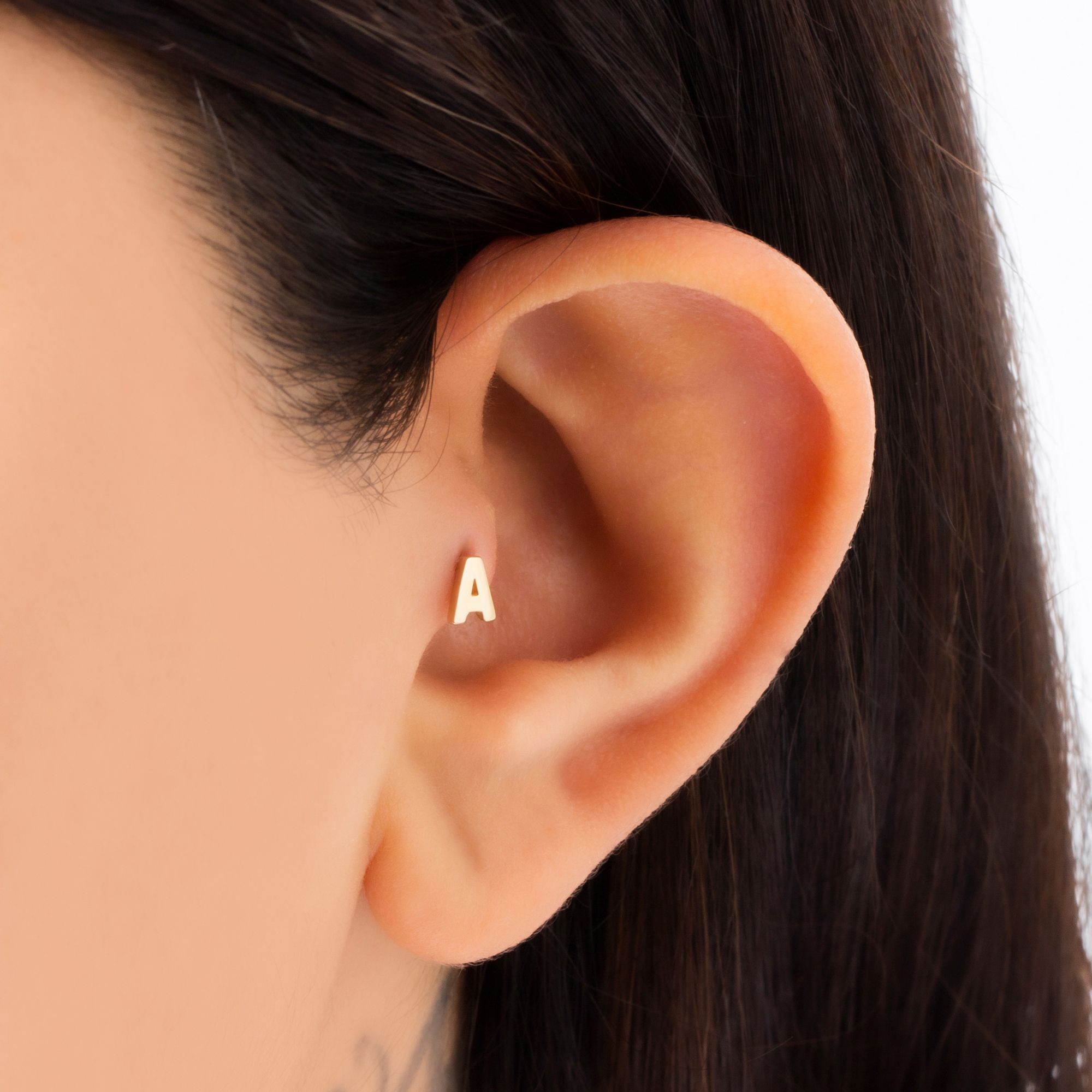 14 Ayar Altın A Harf Piercing