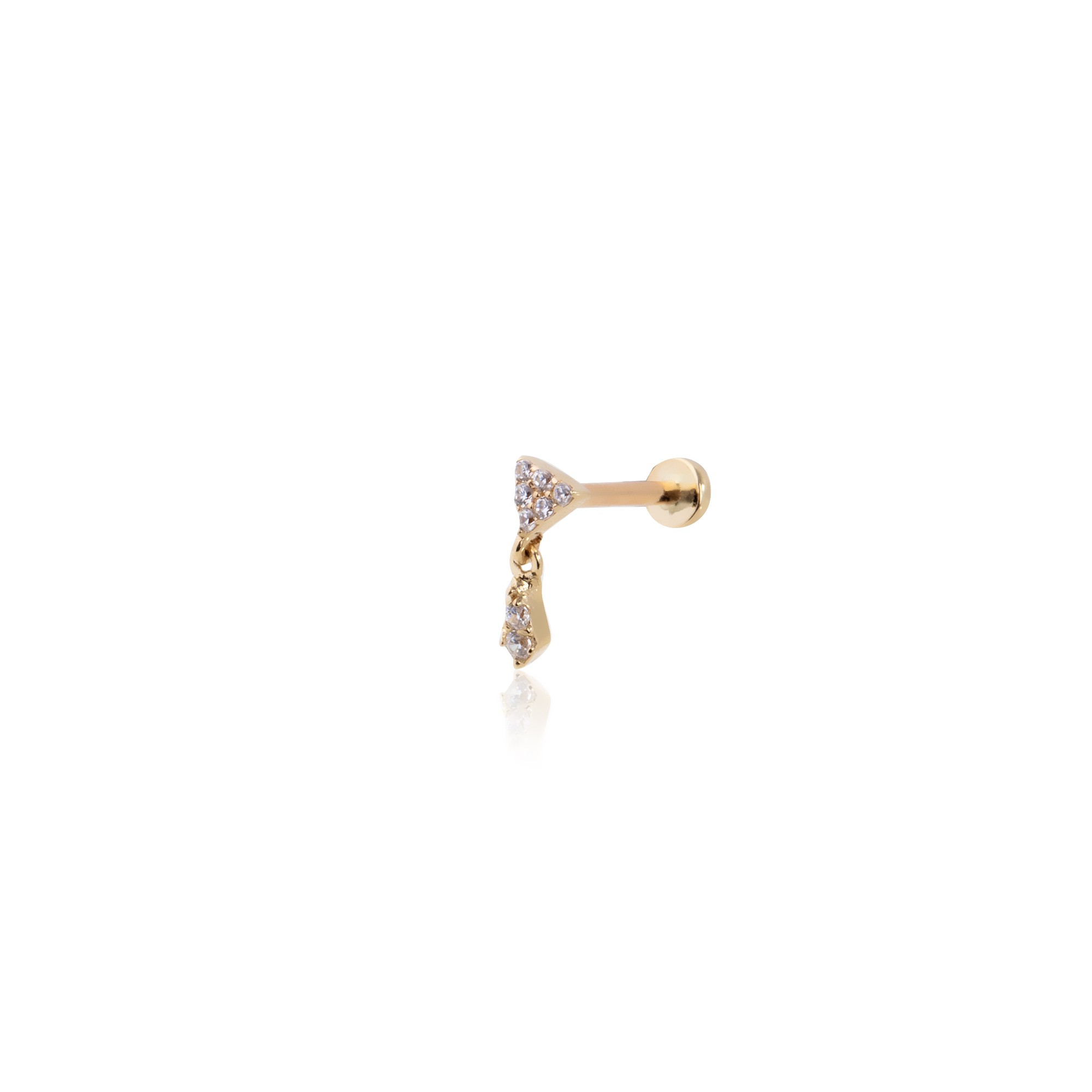 14 Carat Gold Dangle Piercing