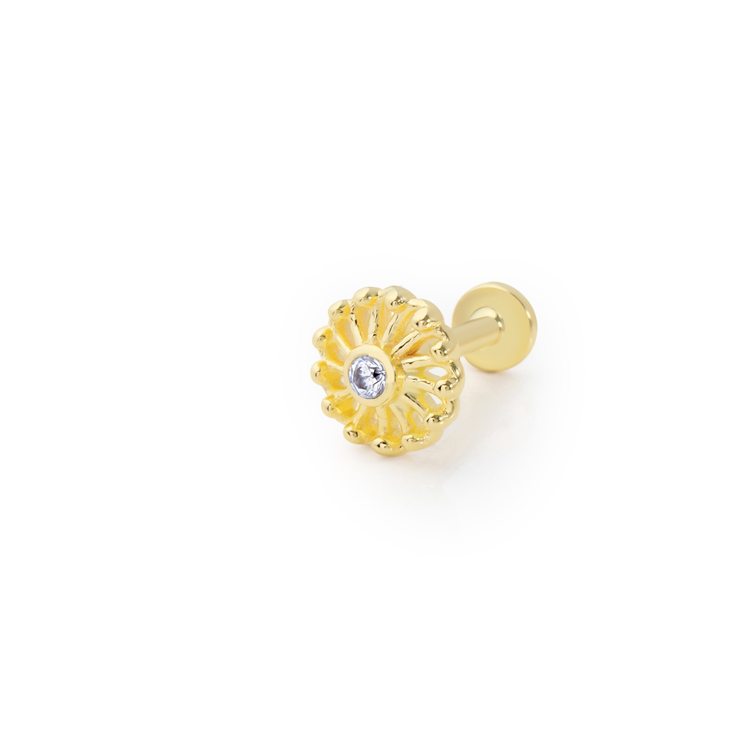 14 Carat Gold Cool Flower Piercing