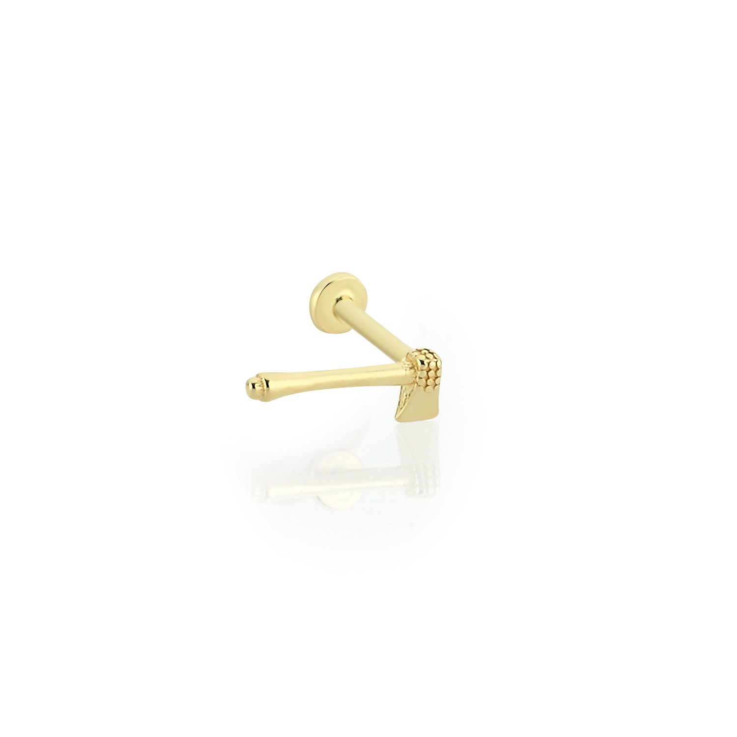 14 Carat Gold Ax Piercing