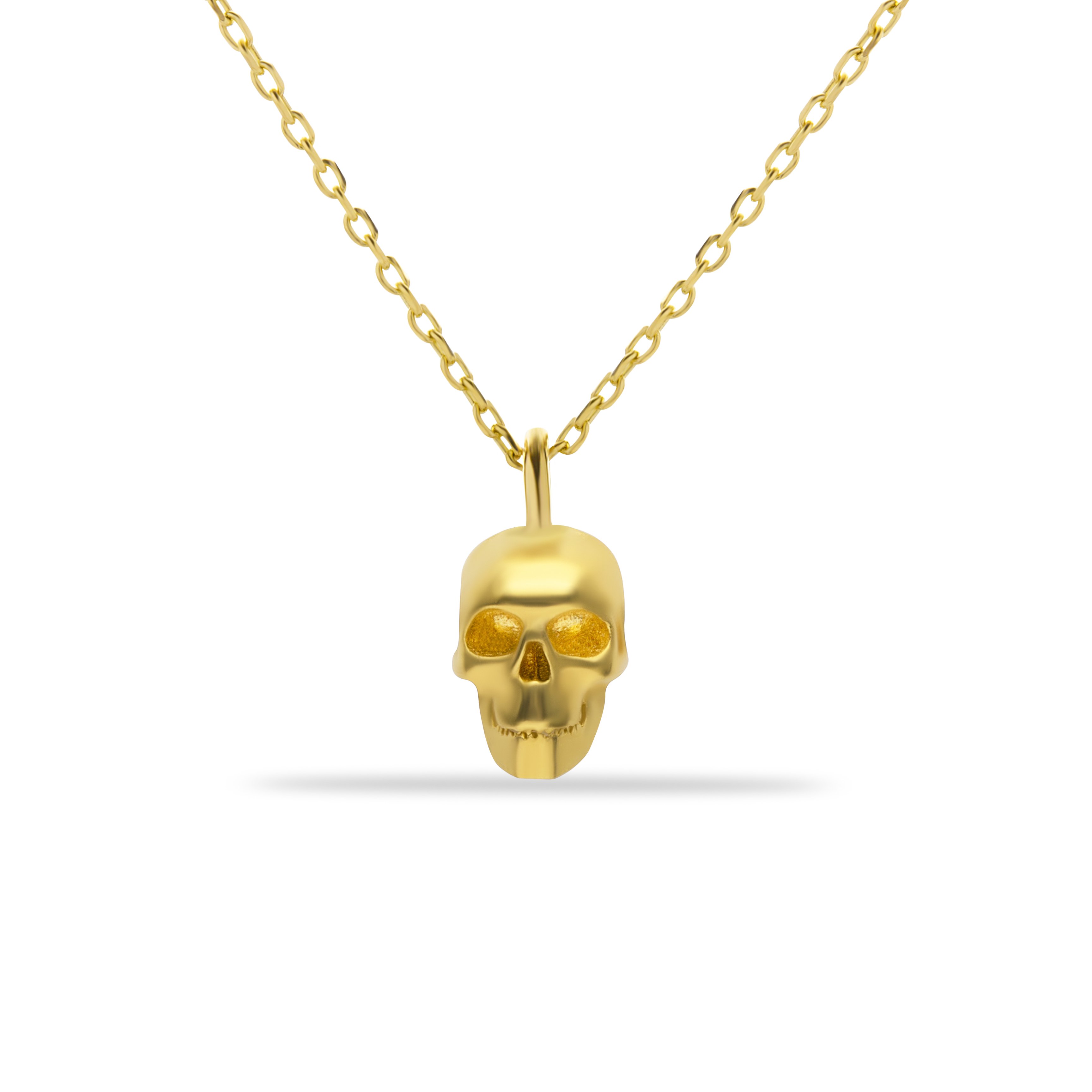 14 Carat Gold Skull Pendant