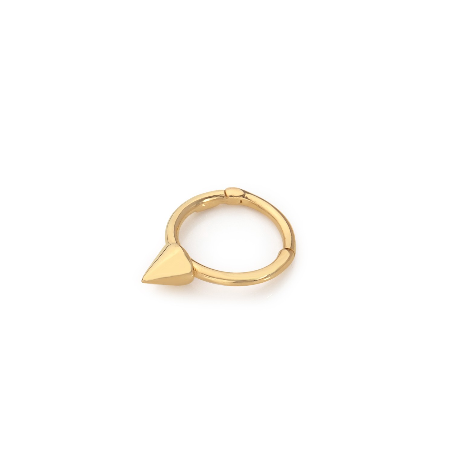 14 Carat Gold Minimal Stud Detail Helix Piercing