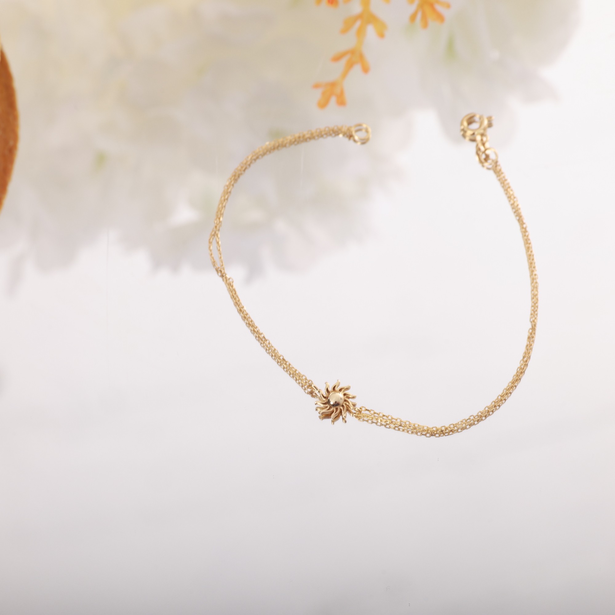 14 Carat Gold Sun Bracelet