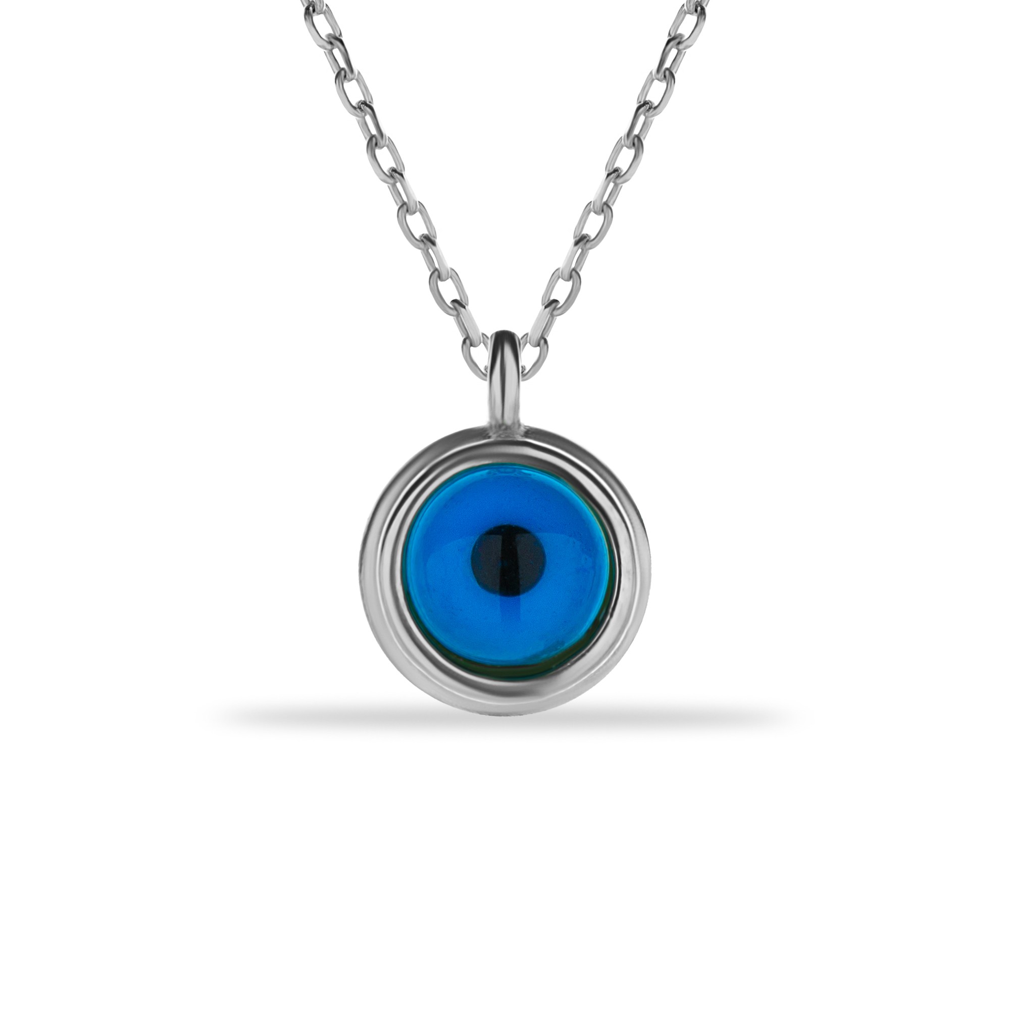 14 Carat Gold Minimal Evil Eye Necklace