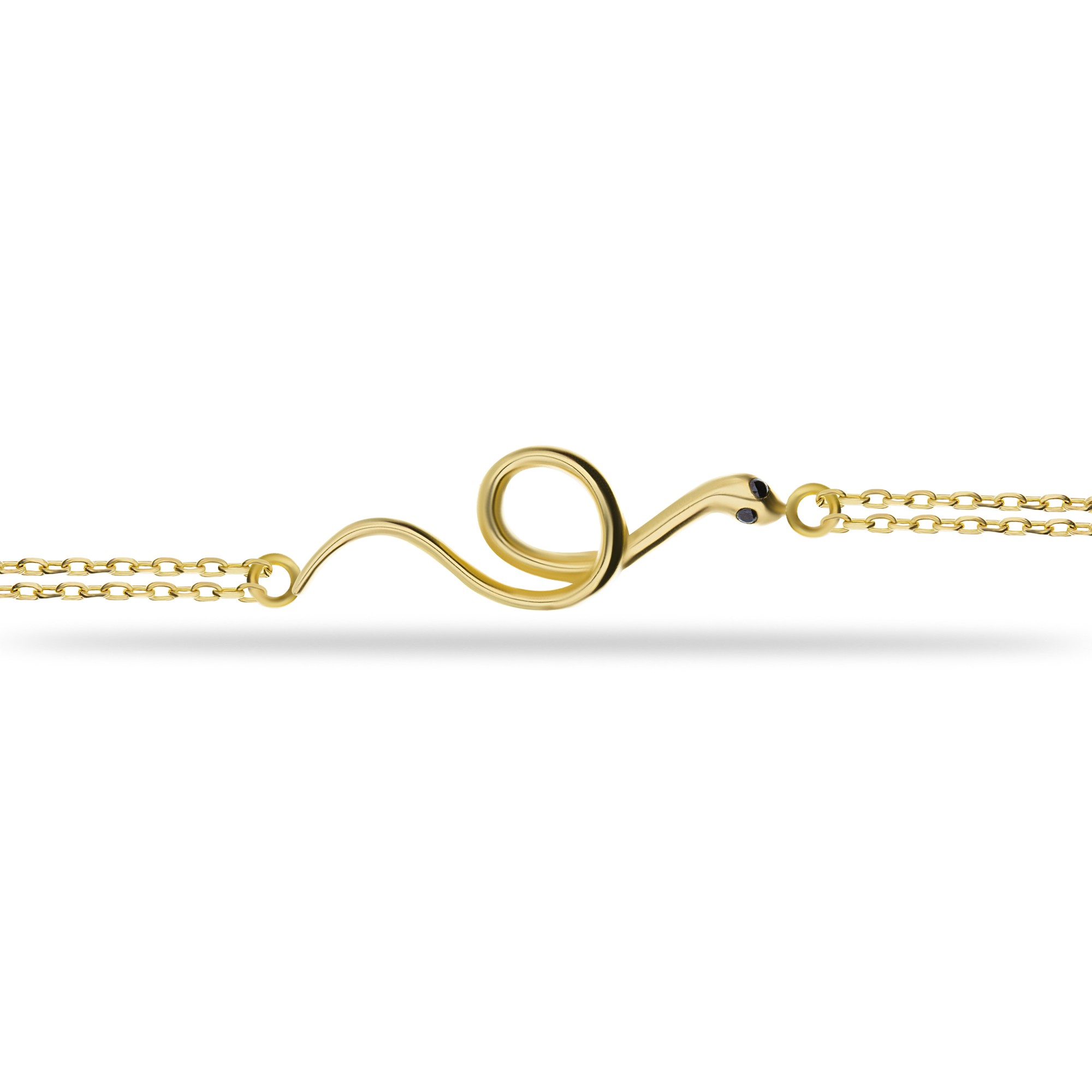 14 Carat Gold Coiled Snake Bracelet