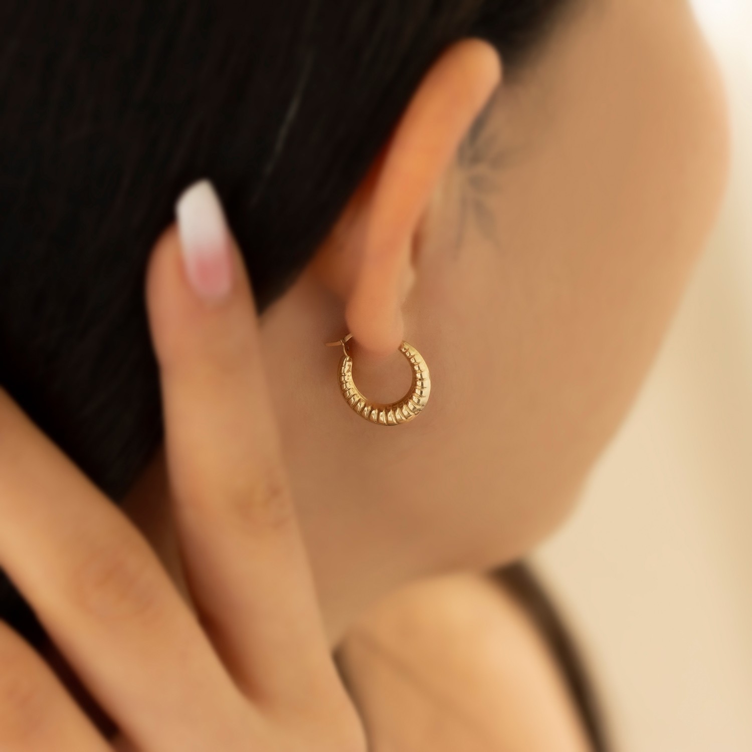 14 Carat Gold Vintage Hoop Earrings