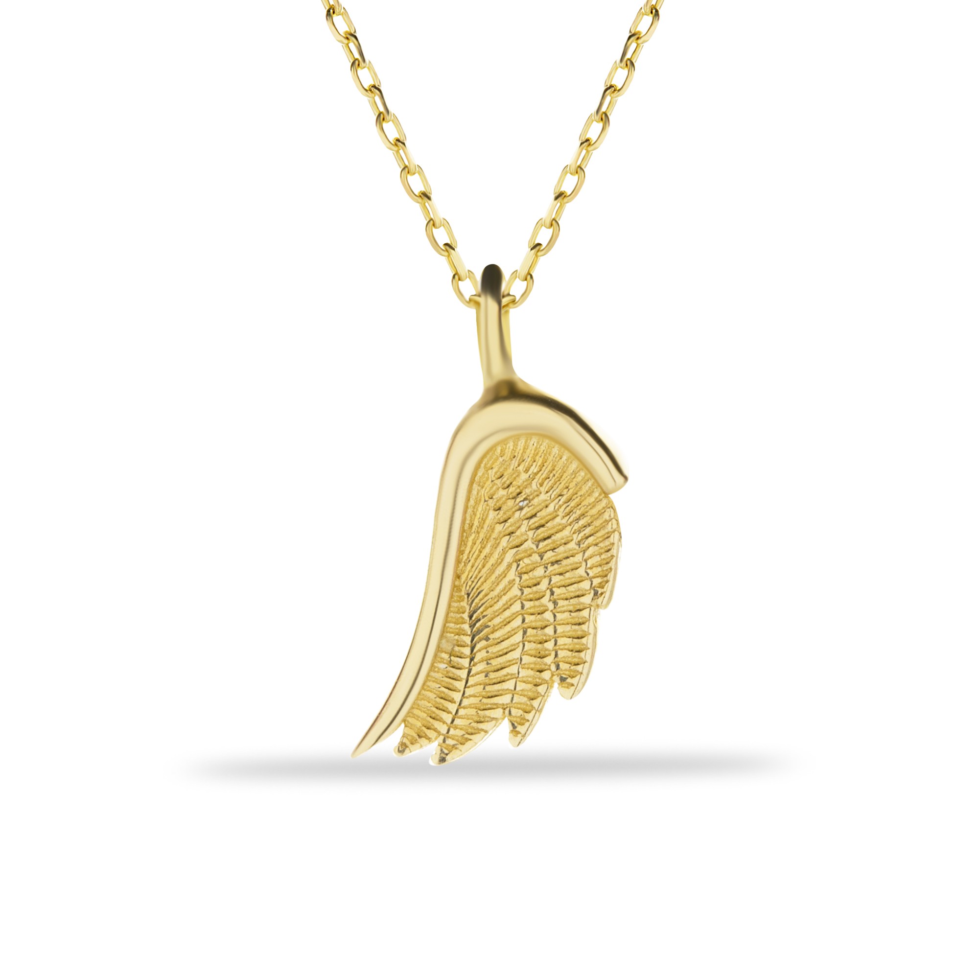 14 Carat Gold Detail Angel Wing Gold Necklace