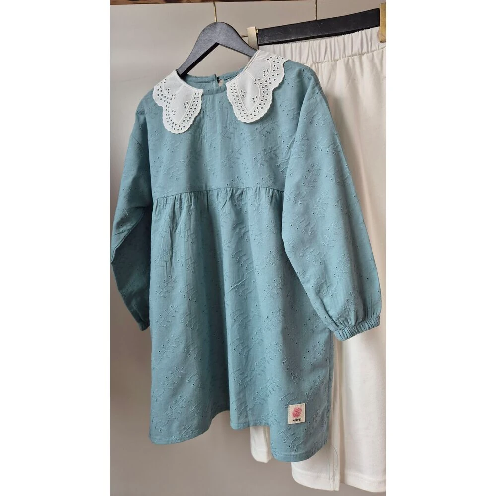 Mavi Yakalı  Fisto Tunik