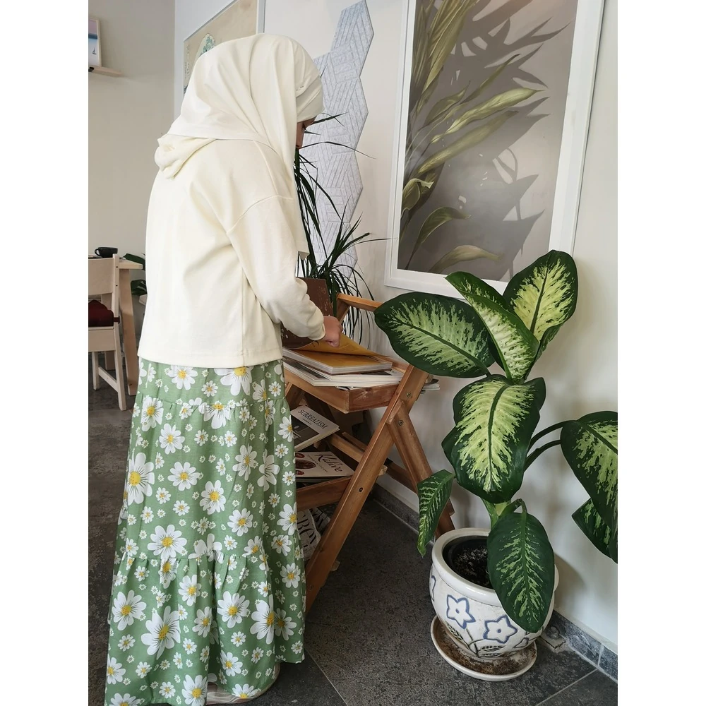 Yeşil Bahar Etek Sweat Takım