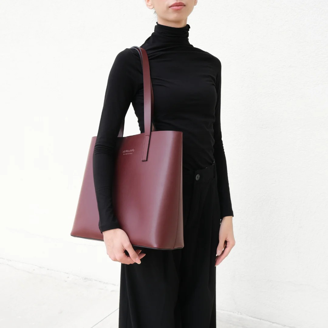 Truffaut Bags Adrien Tote Çanta Bordo