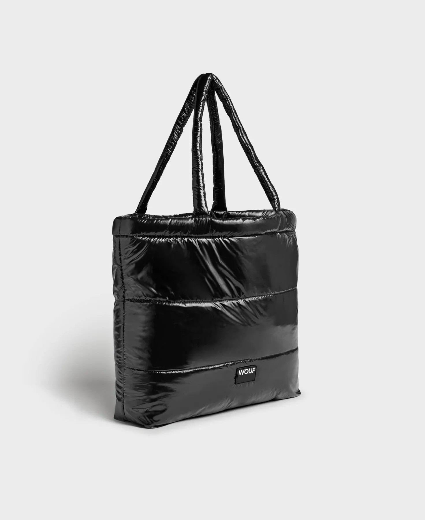 Wouf Black Glossy Tote Bag Omuz Çantası