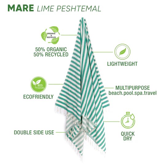 Green Petition Mare Lime Peştemal