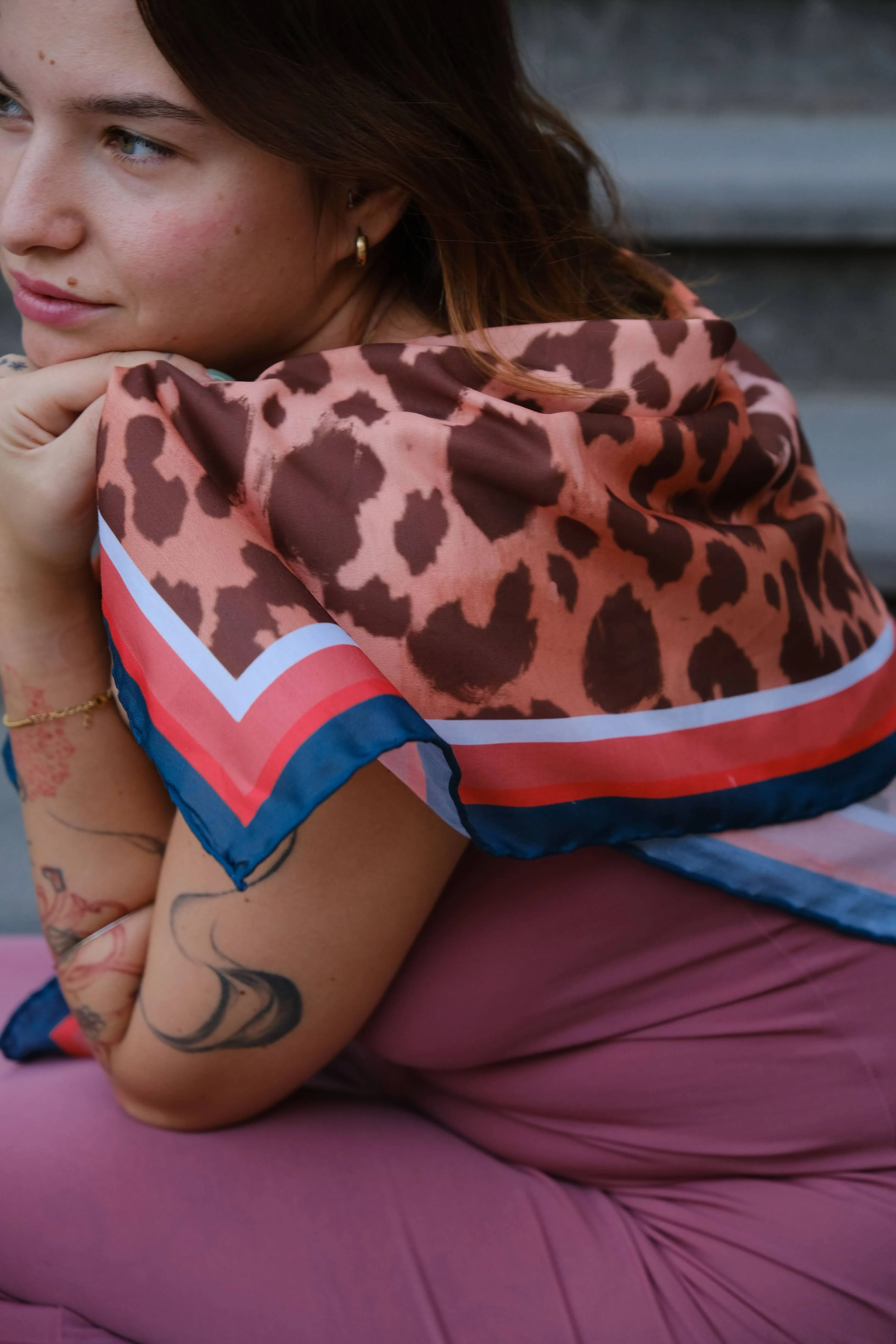 Less Atelier Leopard Fular 90x90