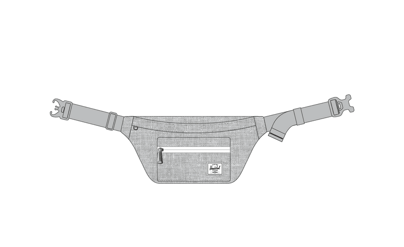 Herschel Pop Quiz Hip Pack Light Grey Crosshatch Bel Çantası