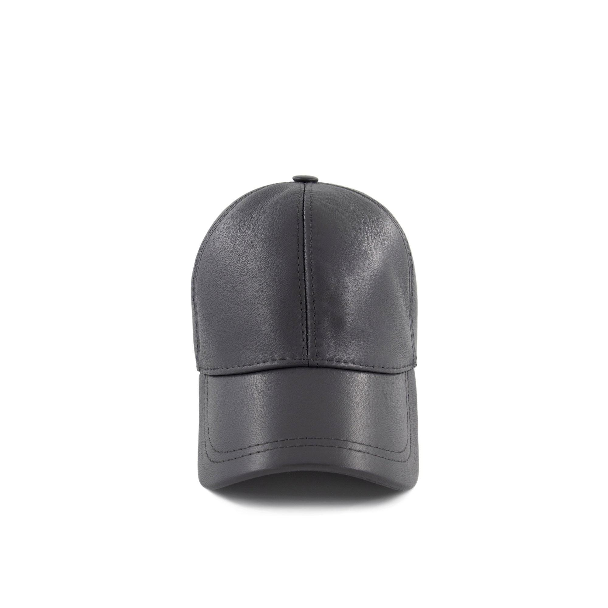 Michrame Base Leather Cap-Grey