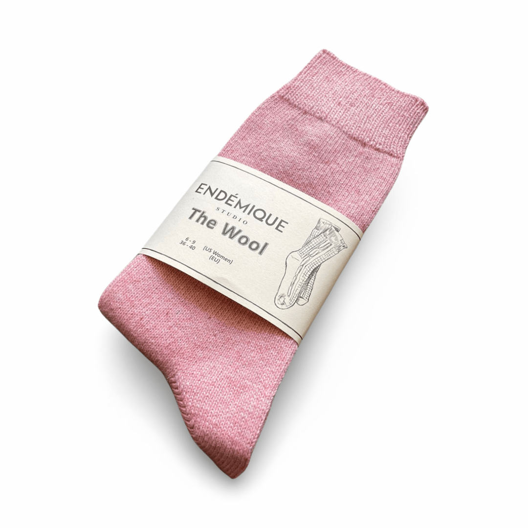 Endémique Studio The Wool Plain Pink-Kadın Çorap