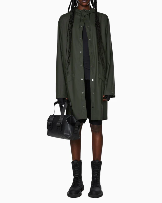Rains Long Jacket Green Yağmurluk