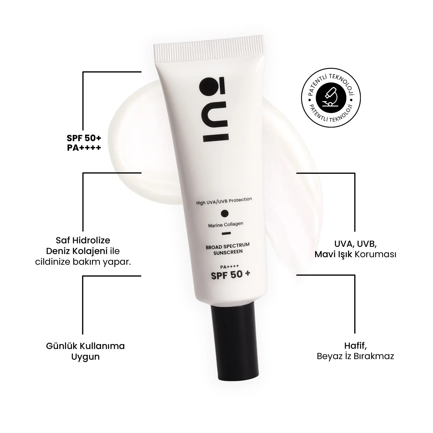 Ino Broad Spectrum SPF 50+ Sunscreen - 00 Clear Güneş Koruyucu Krem
