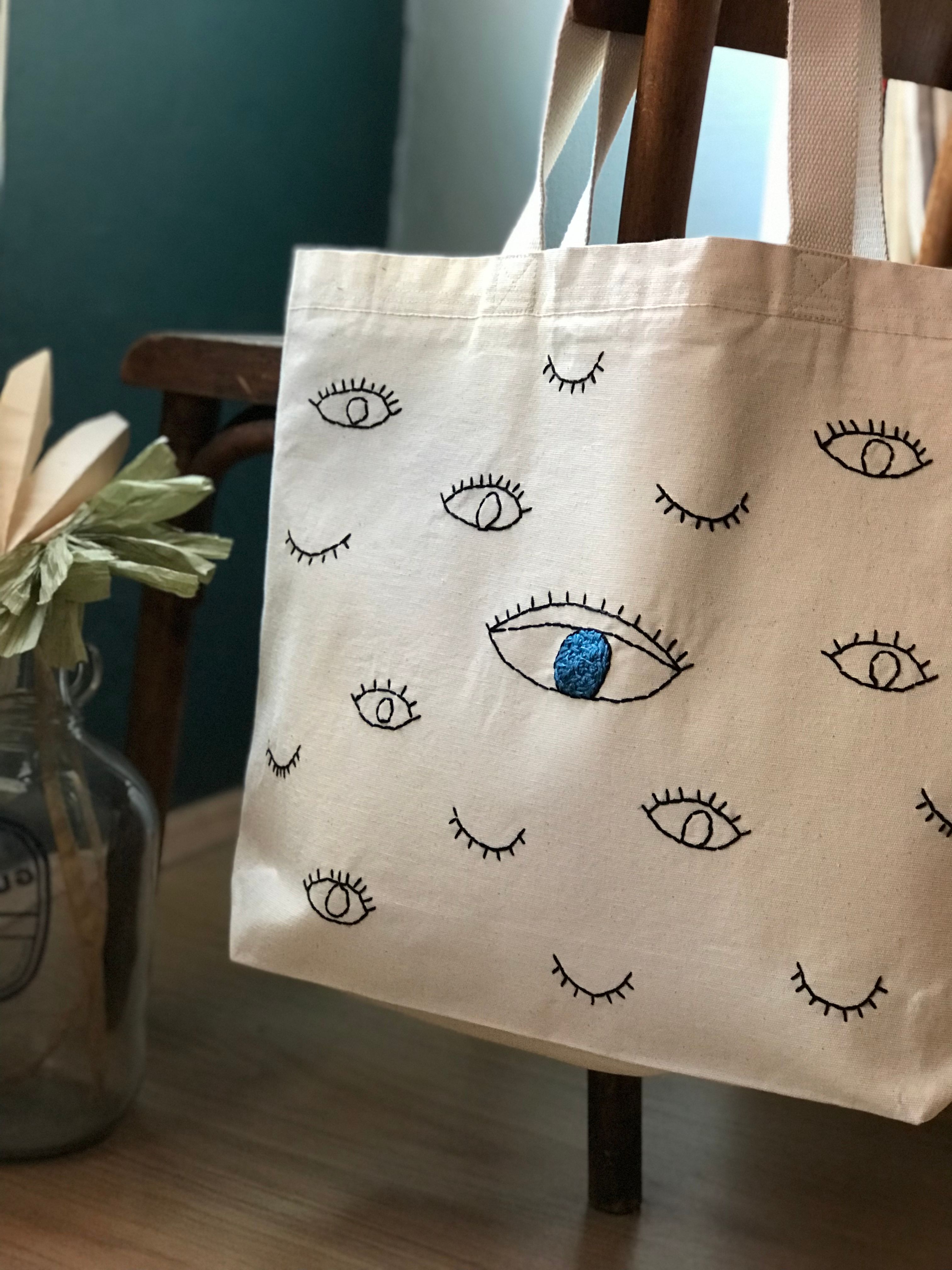 Bael İstanbul Blue Eyes Large Tote Bag Kol Çantası