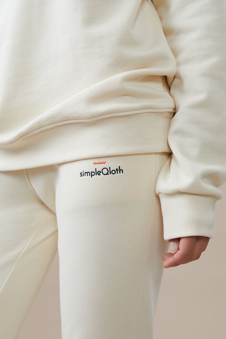 simple Qloth Sweatpants %100 Organic Cotton Butter