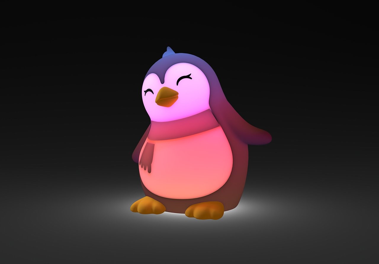 Dhink Silikon Şarjlı Gece Lambası Penguen