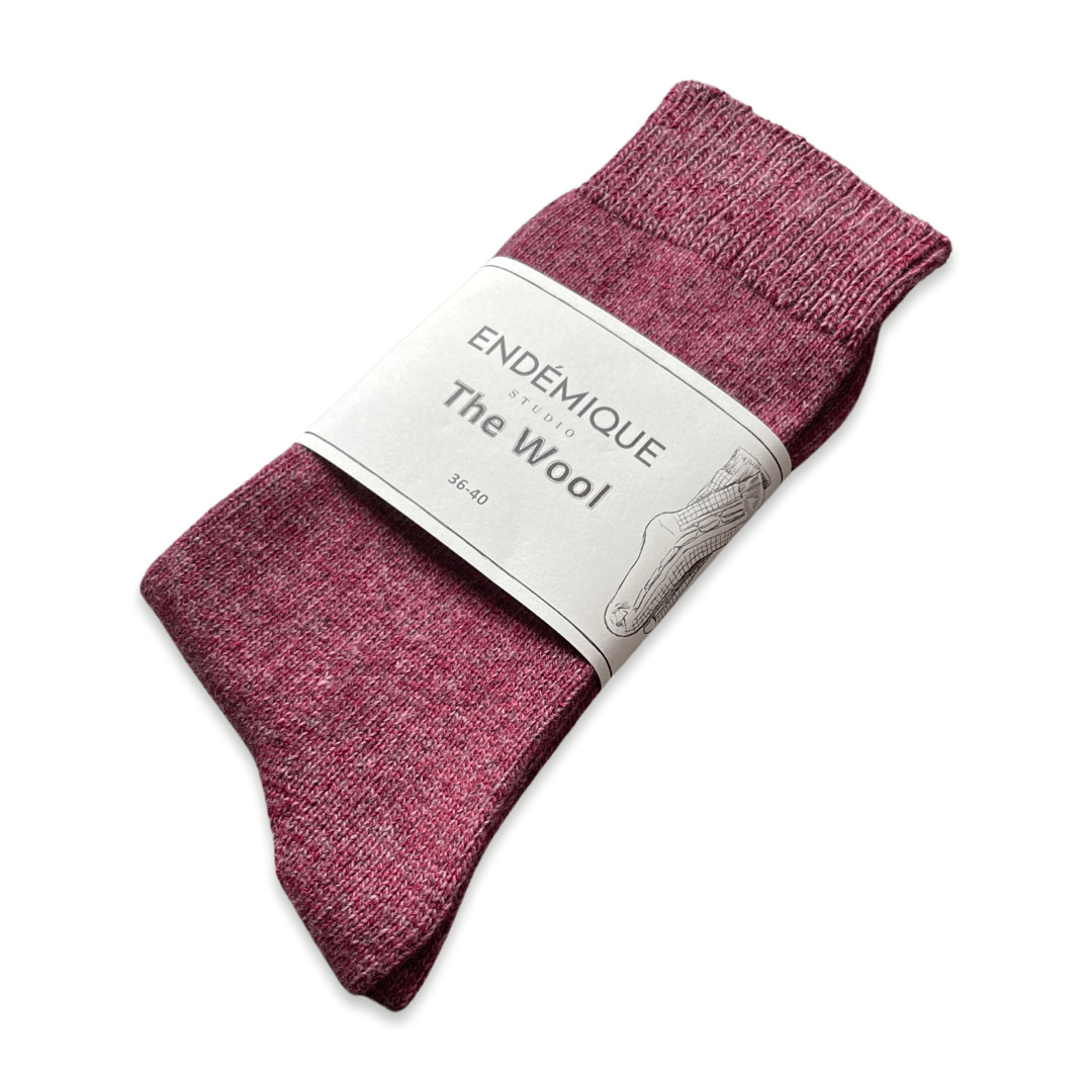 Endémique Studio The Wool Plain Rose-Kadın Çorap
