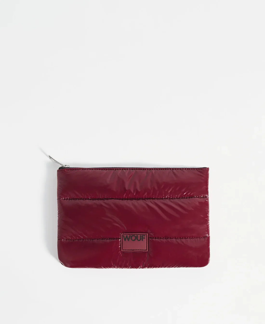 Wouf Burgundy Glossy Pouch El Çantası