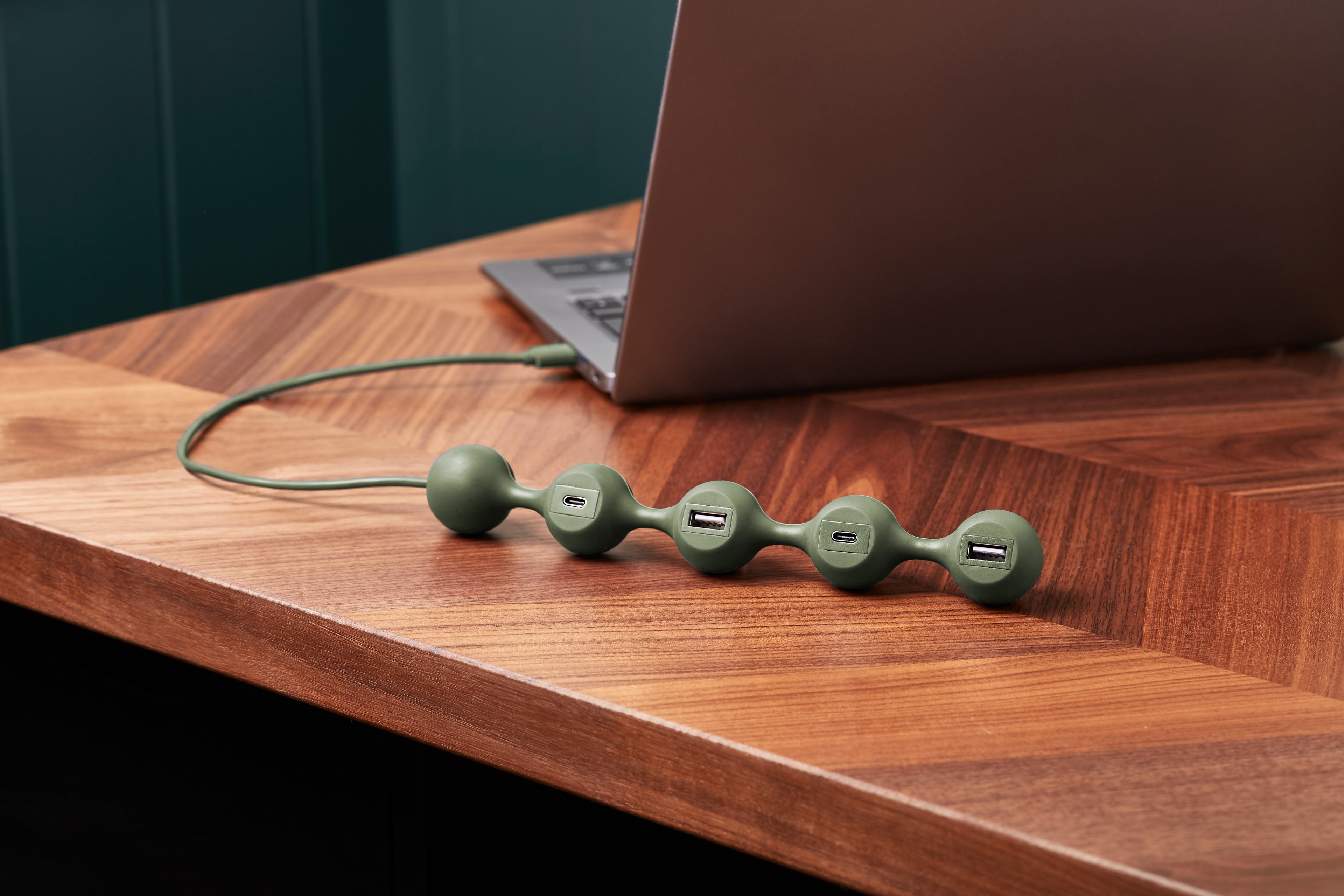 Lexon Peas Hub 2 Usb Çoğaltıcı Haki