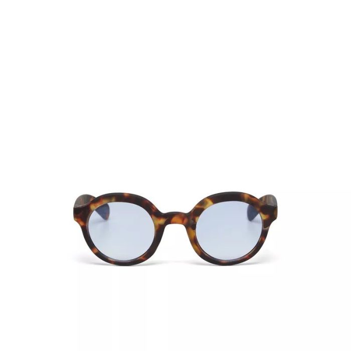 Okkia Lauro Unisex Yuvarlak Klasik Havana Güneş Gözlüğü Mavi Gradyan