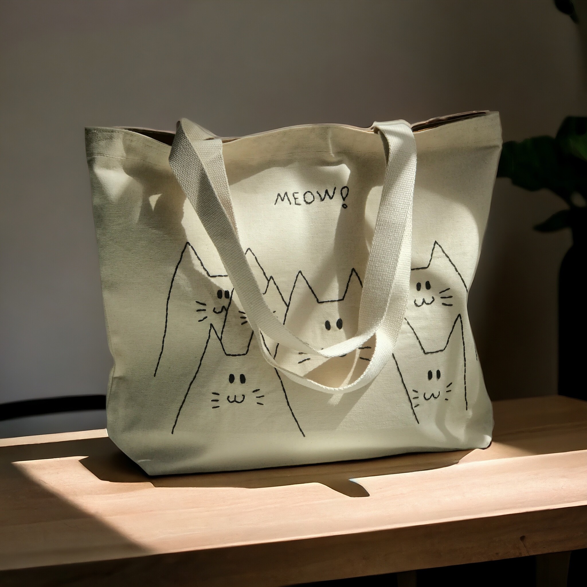 Bael İstanbul Meow Large Tote Bag Kol Çantası