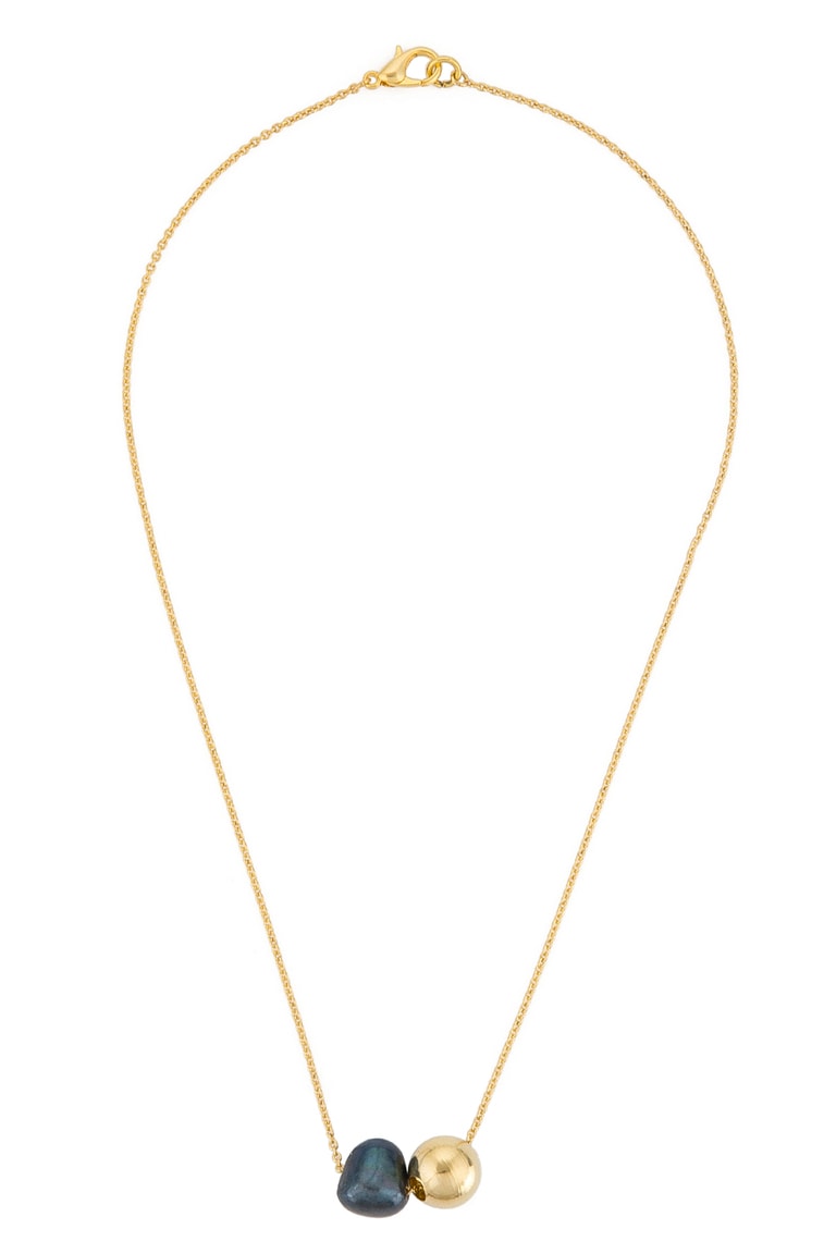 Miklan Navy Pearl Gold Kolye