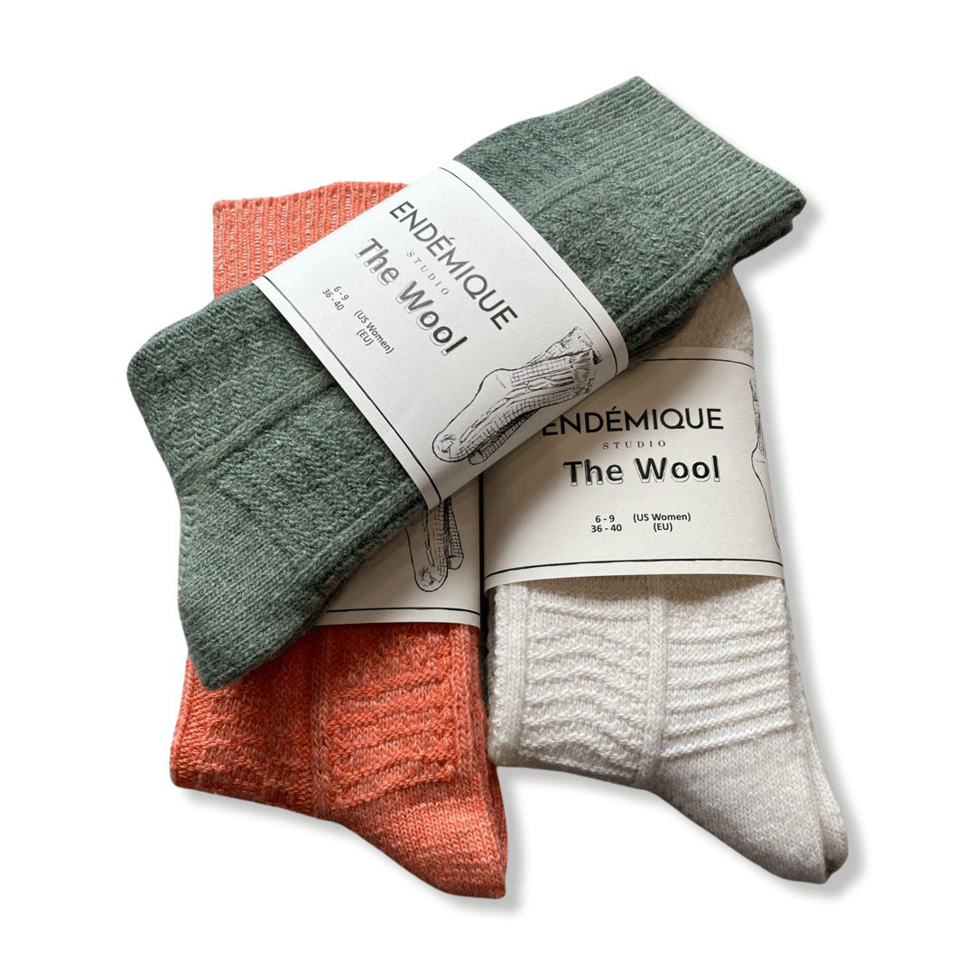 Endémique Studio The Wool Plain Forest-Kadın Çorap