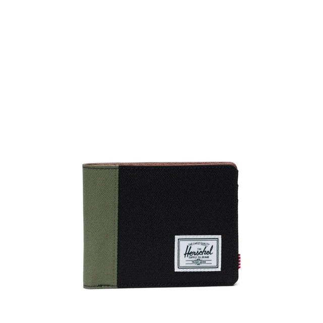 Herschel Roy Wallet Black Four Leaf Clover Saddle Brown Cüzdan