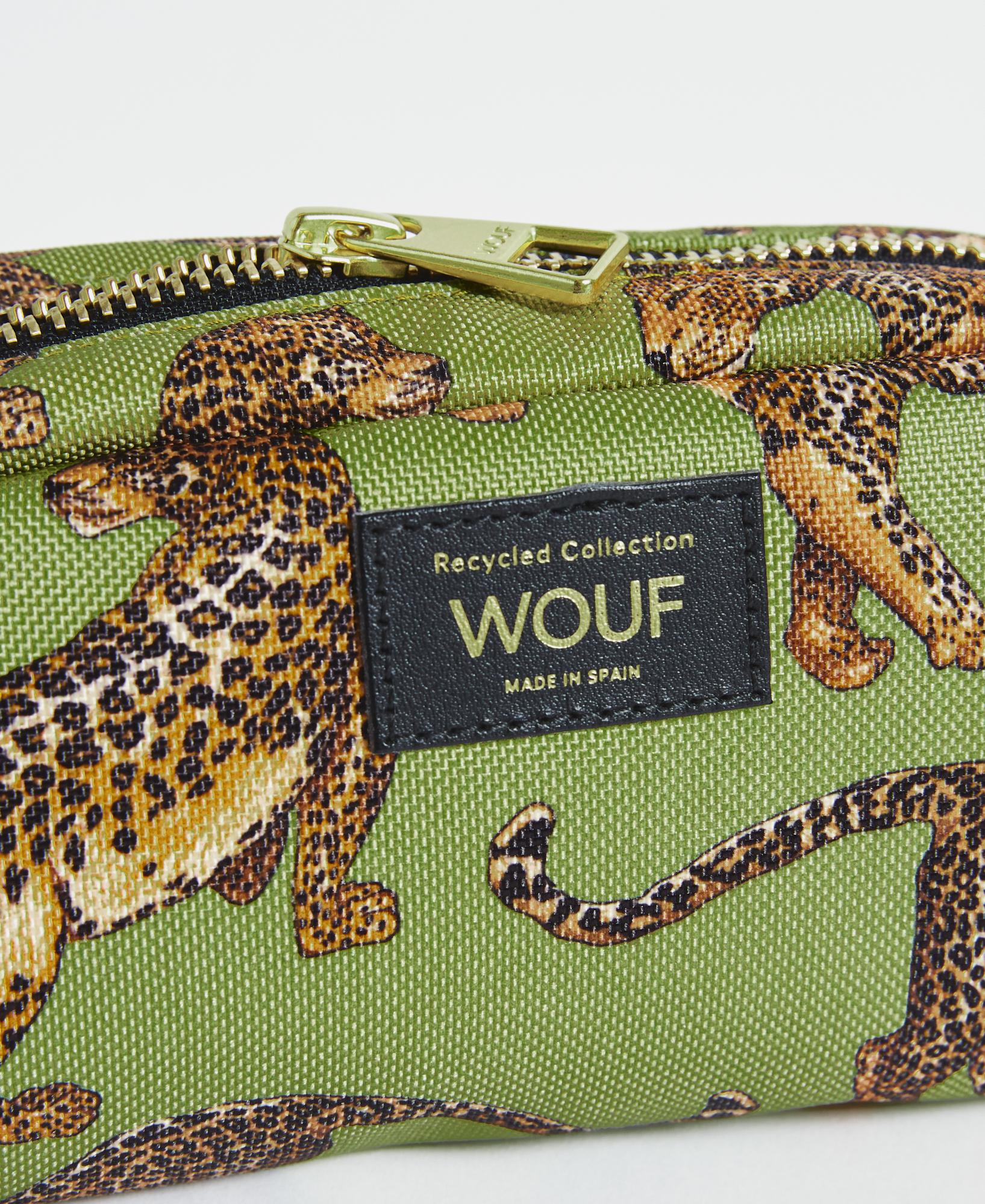 Wouf Olive Leopard Makeup Bag Makyaj Çantası