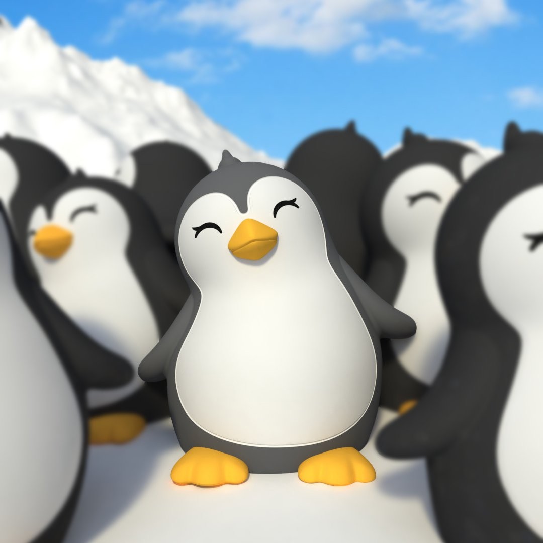 Dhink Silikon Şarjlı Gece Lambası Penguen