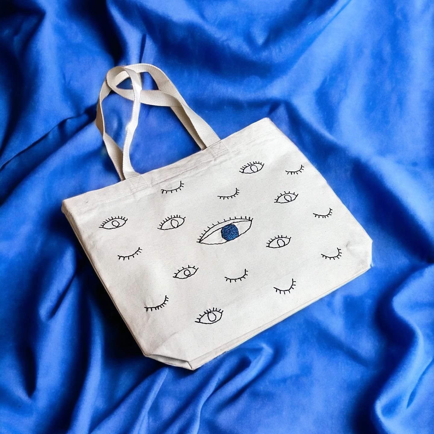 Bael İstanbul Blue Eyes Large Tote Bag Kol Çantası