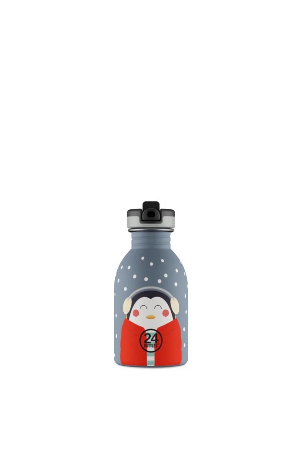 24 Bottles Kids Bottle Happy Penguin Paslanmaz Çelik Çocuk Su Matarası 250 ml