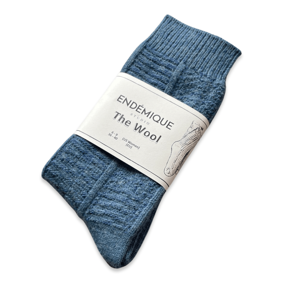 Endémique Studio The Wool Sapphire Blue-Kadın Çorap