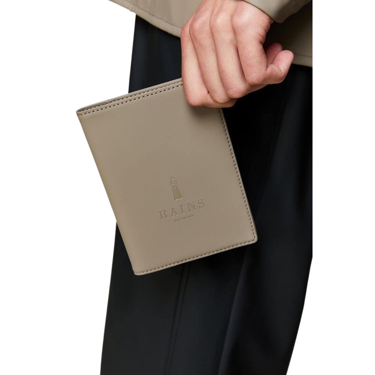 Rains Passport Holder Taupe