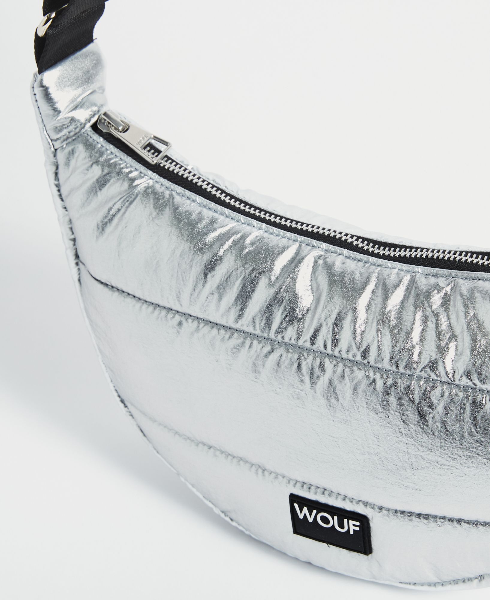 Wouf Silver Glossy Crossbody Bag Omuz Çantası