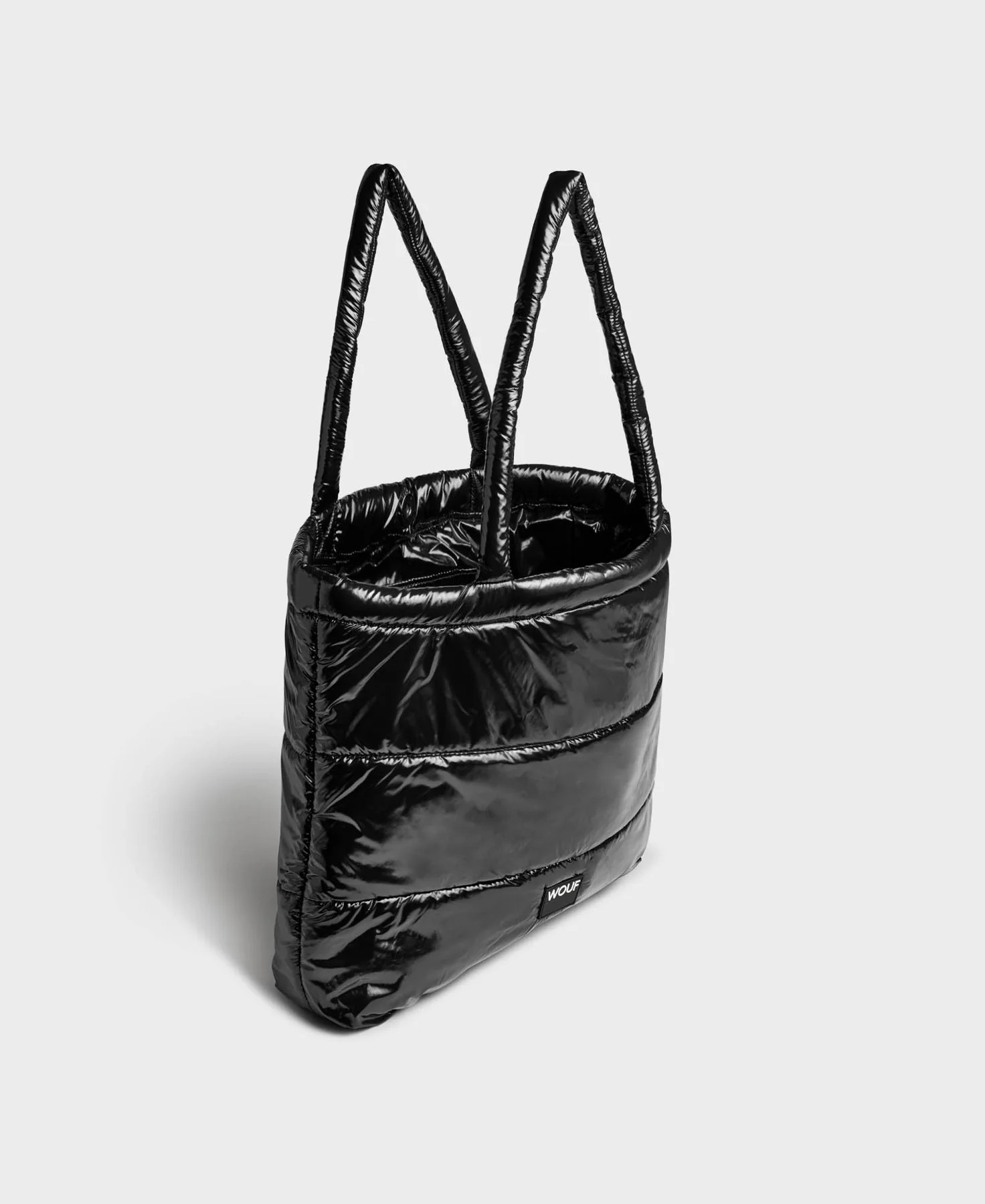 Wouf Black Glossy Tote Bag Omuz Çantası