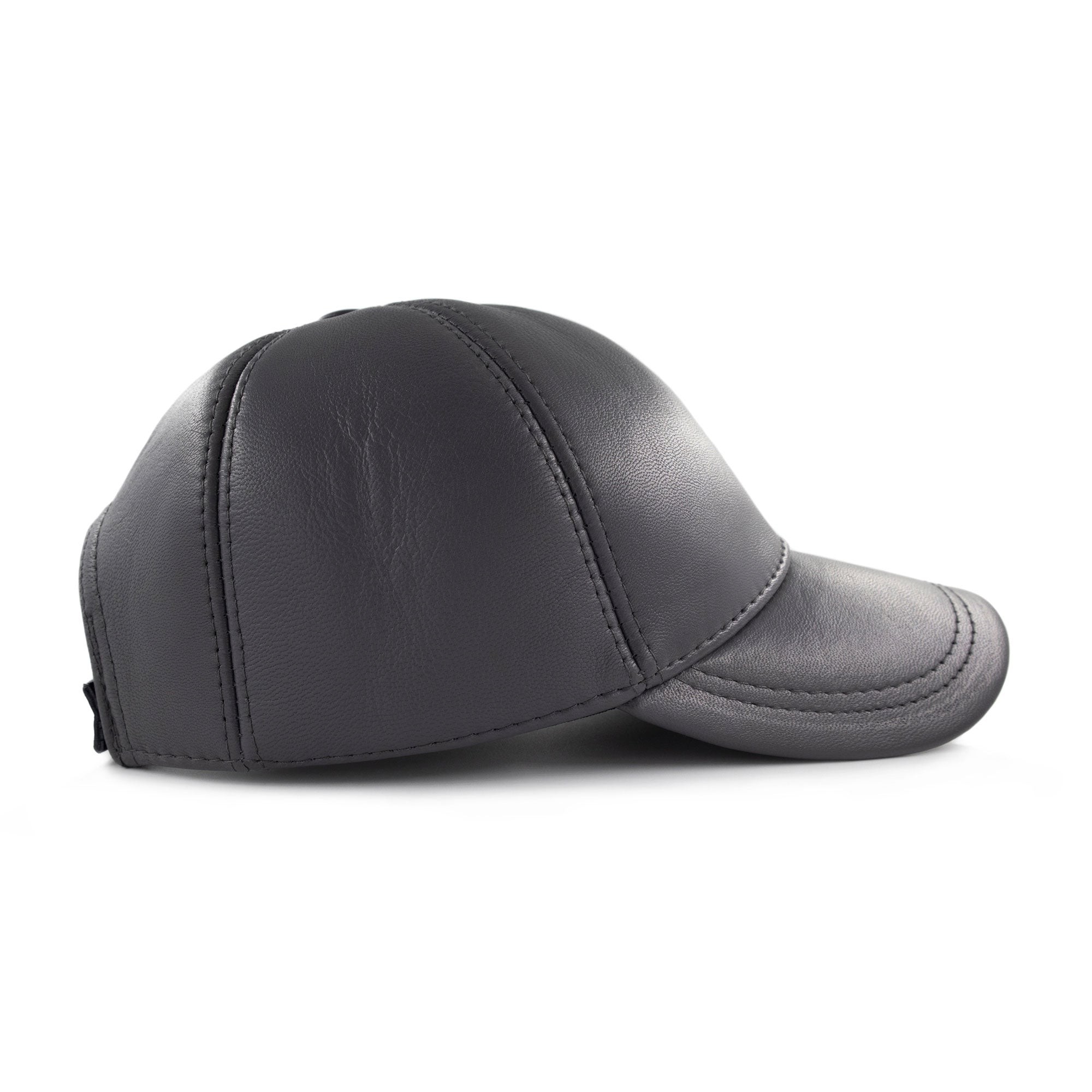 Michrame Base Leather Cap-Grey